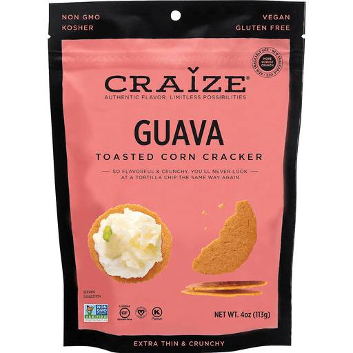 Order Craize Guava Toasted Corn Crackers   (4 OZ) 140600 food online from Bevmo! store, Albany on bringmethat.com