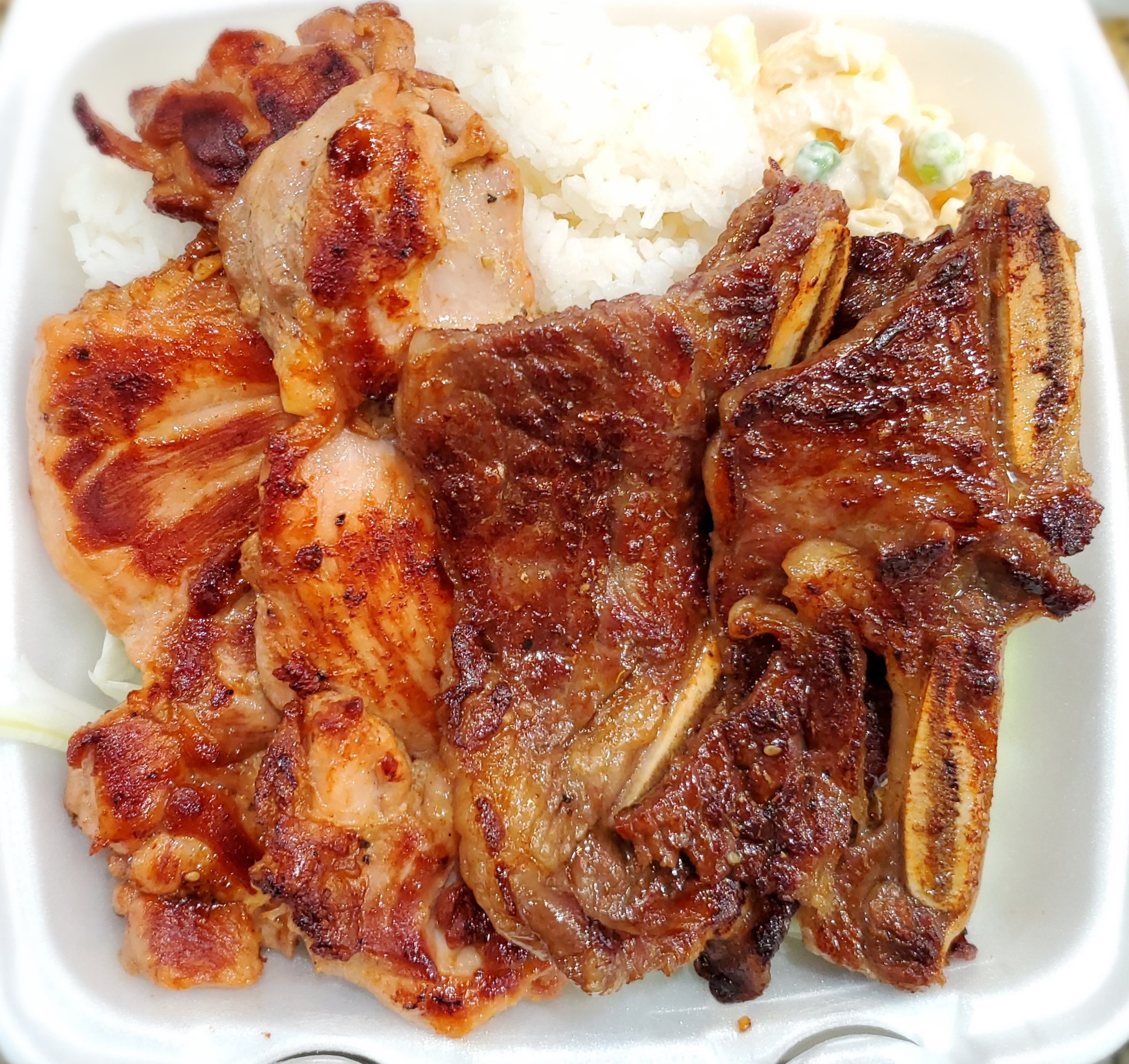 Order #5 BBQ Chicken & Short Ribs food online from Young Hawaiian Bbq store, Chino on bringmethat.com