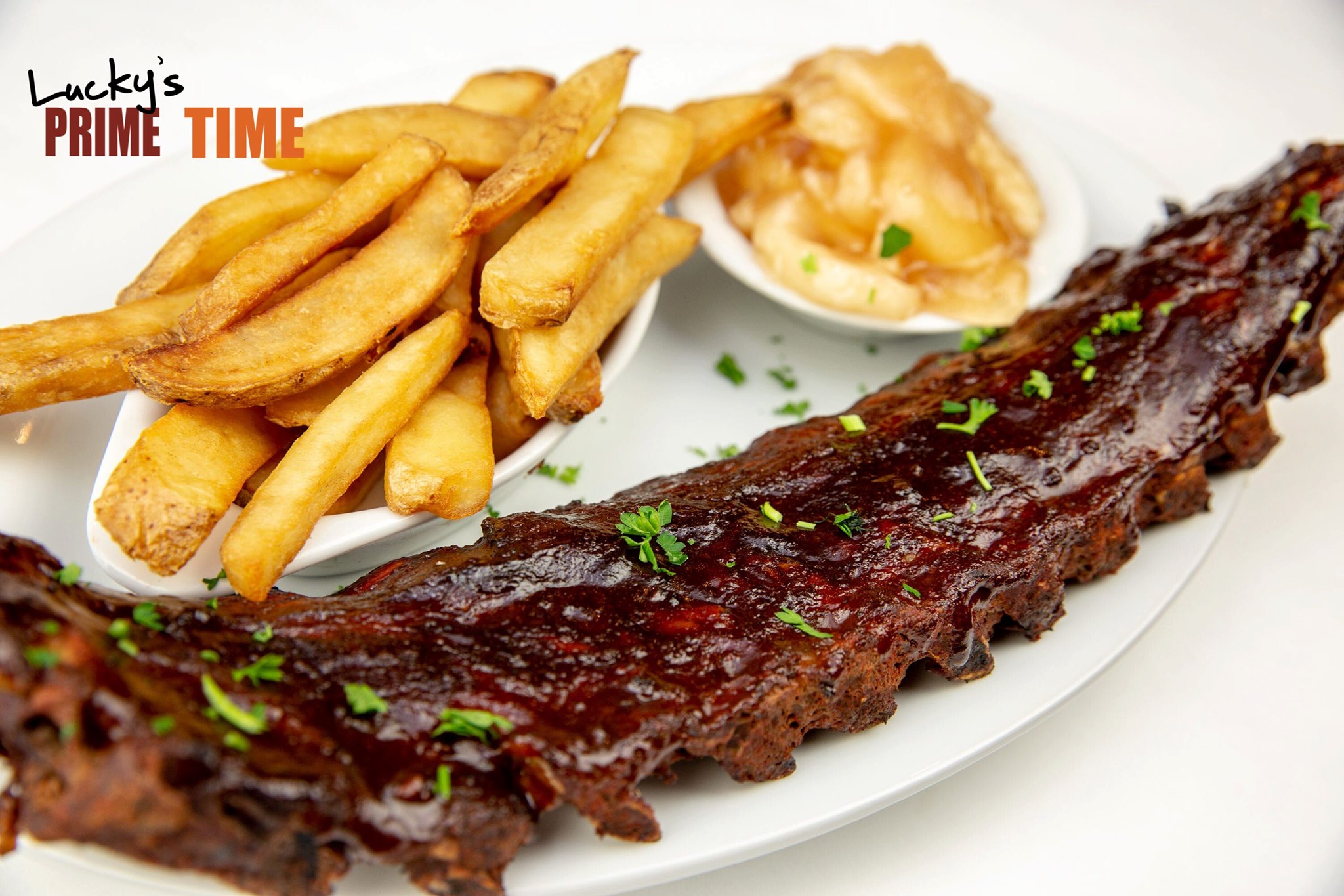 Order Baby Back BBQ Ribs food online from Lucky Prime Time store, Rochester on bringmethat.com