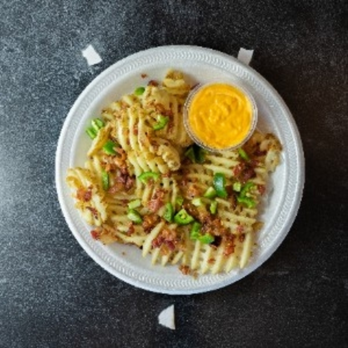 Order Loaded Cheese Fries food online from Slice Factory store, Bellwood on bringmethat.com