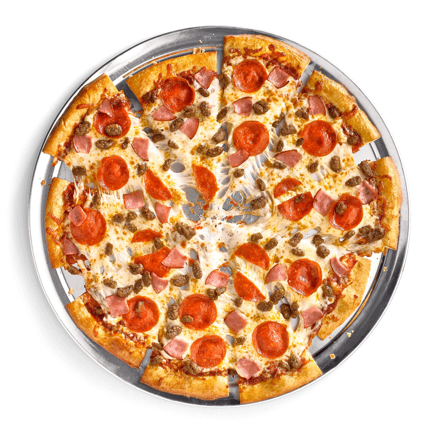 Order Meat Eater Pizza - Medium food online from Cicis Pizza store, Houston on bringmethat.com