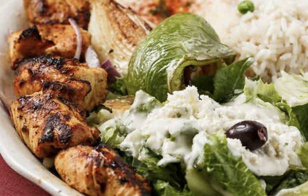 Order Shish Kabob Plate food online from Albasha Greek & Lebanese Café store, Covington on bringmethat.com