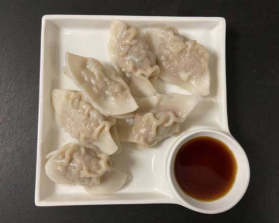 Order Pork Dumplings (6 pcs) food online from Le Dish Asian Fusion store, Hamilton on bringmethat.com