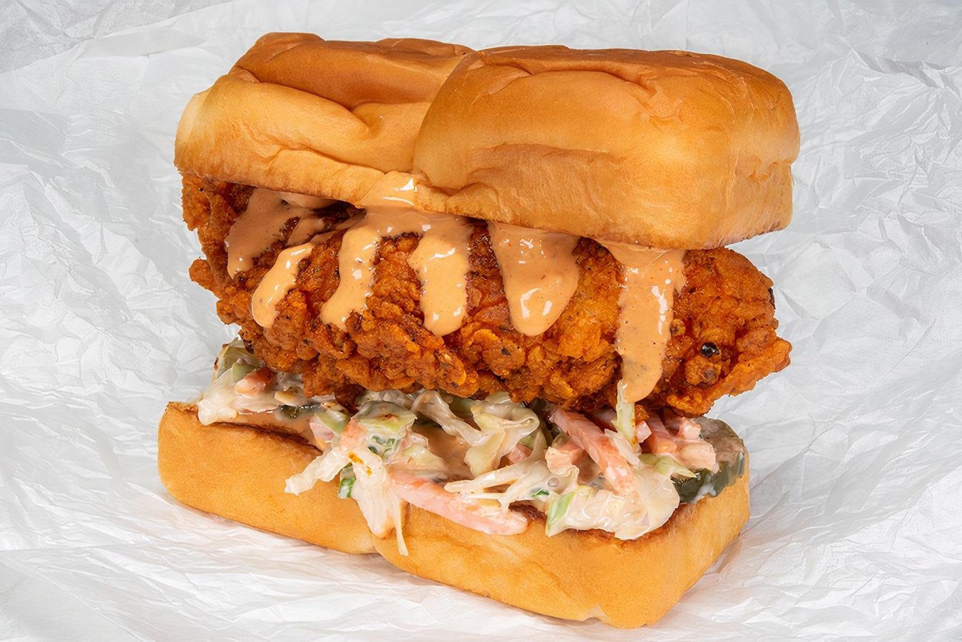 Order THE HOT CHICK SLIDER food online from Bad Mutha Clucka store, Thousand Oaks on bringmethat.com