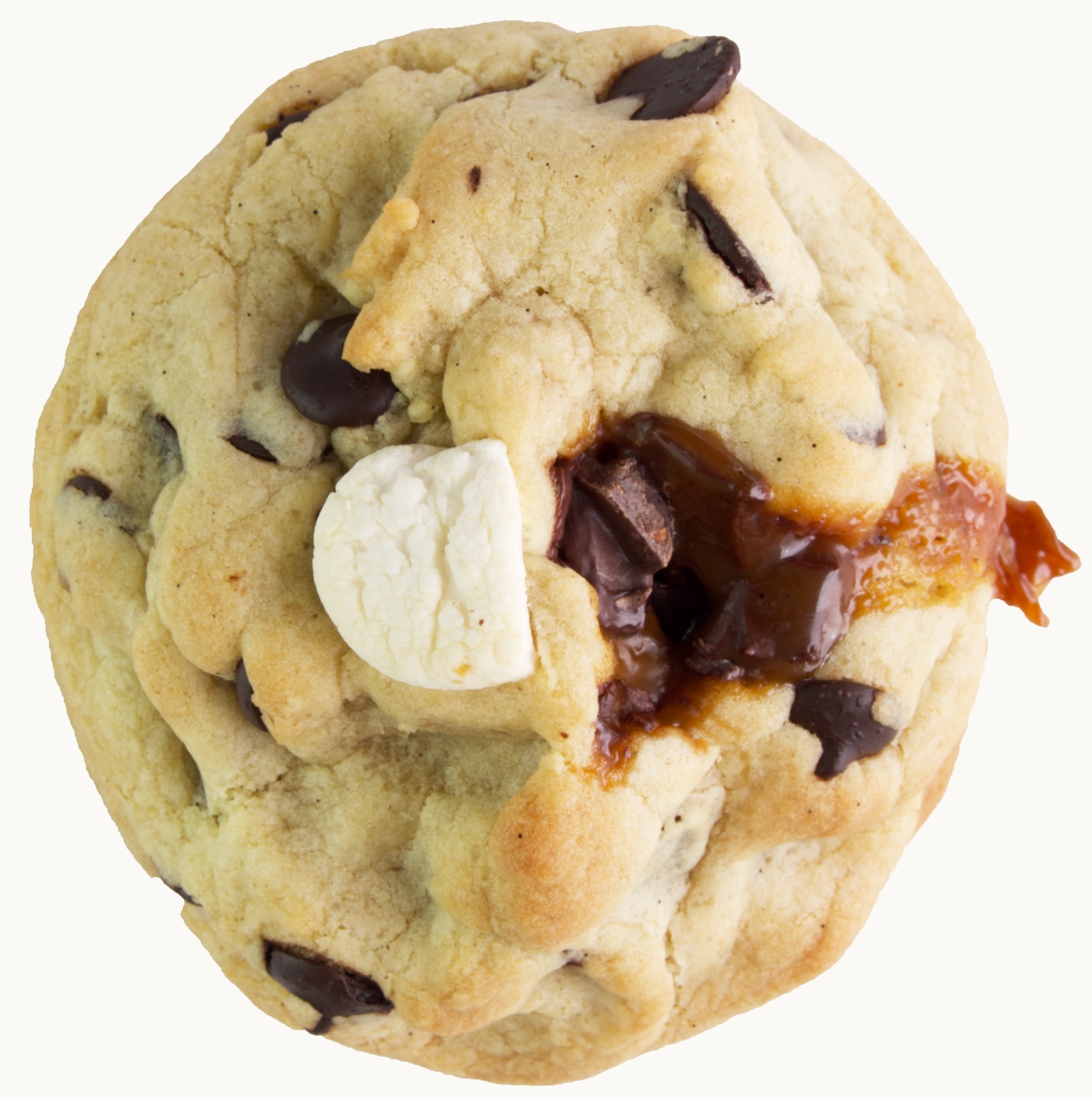Order Marshmallow Carmel Stuffed Cookie food online from The Yummy Cookie store, Roseville on bringmethat.com