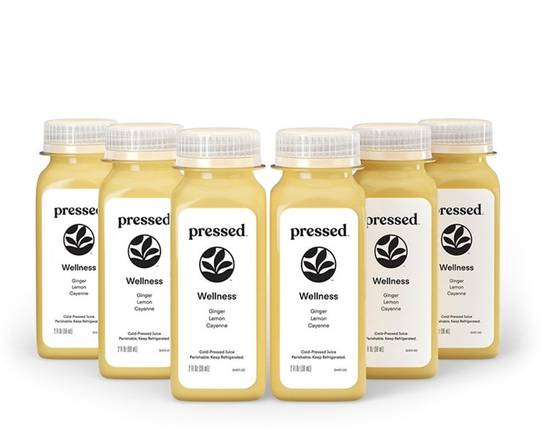 Order Wellness Shot 6-Pack | Ginger Lemon Cayenne Shots food online from Pressed store, Montecito on bringmethat.com