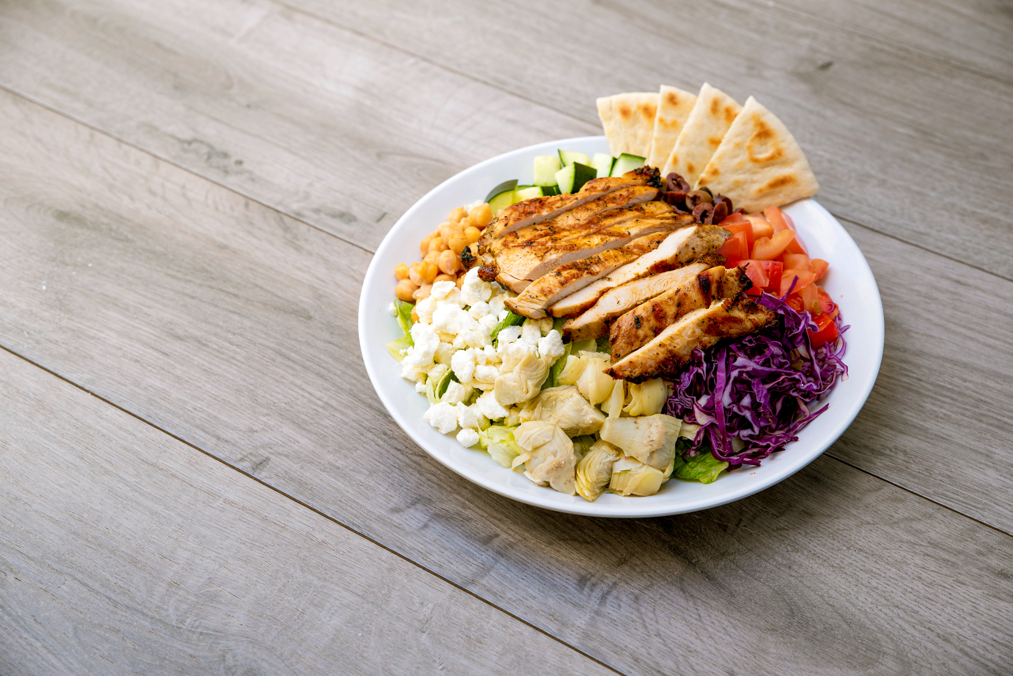 Order Mediterranean Salad food online from Daphne's Greek Cafe store, Ontario on bringmethat.com