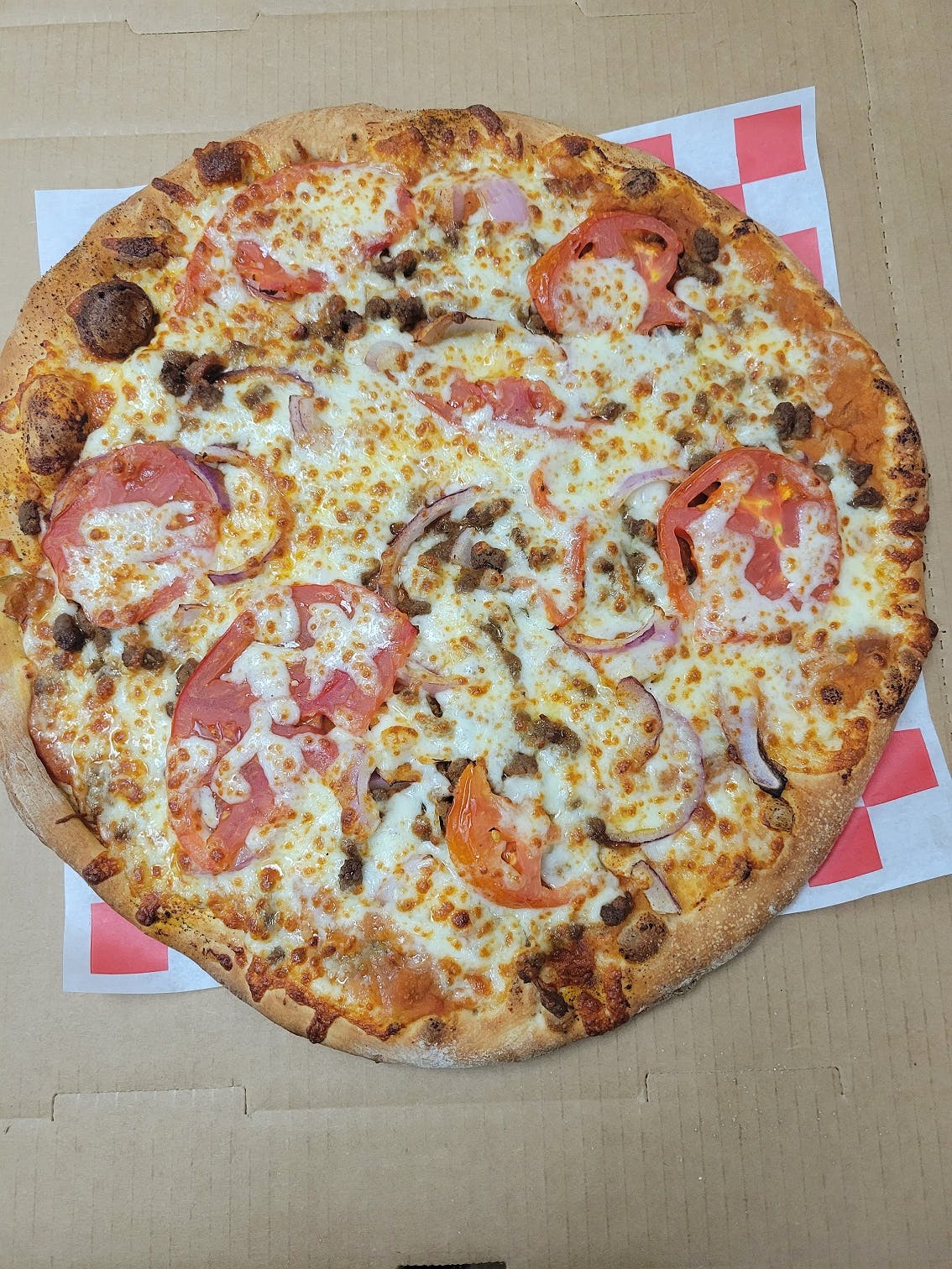 Order South of The Border Pizza - Personal 8" food online from Pete's Za store, Grand Forks on bringmethat.com