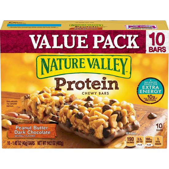 Order Nature Valley Protein Chewy Bars, Peanut Butter Dark Chocolate, 10 CT food online from Cvs store, ARCADIA on bringmethat.com