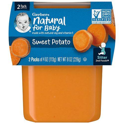 Order Gerber 2nd Foods Baby Food Sweet Potato - 4.0 oz x 2 pack food online from Walgreens store, Killeen on bringmethat.com