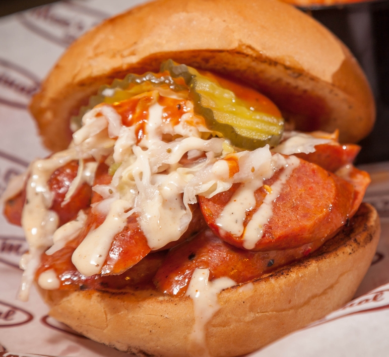 Order Smoked Hot Link Solo food online from Moe Original Bbq Englewood store, Englewood on bringmethat.com