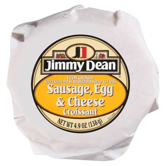 Order Jimmy Dean Sausage, Egg, & Cheese Croissant Sandwich 4.9oz food online from Everyday Needs by Gopuff store, Redding on bringmethat.com