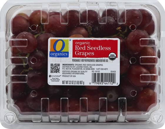 Order Organic Red Seedless Grapes (2 lb) food online from Albertsons Express store, Lake Charles on bringmethat.com