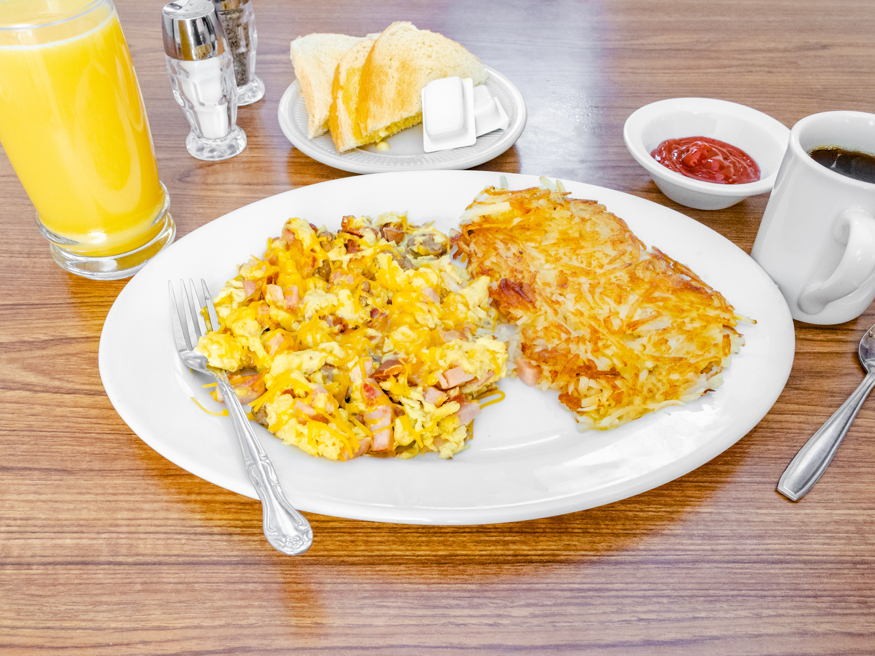 Order Meat Lovers Omelet food online from Ericas cafe store, Citrus Heights on bringmethat.com