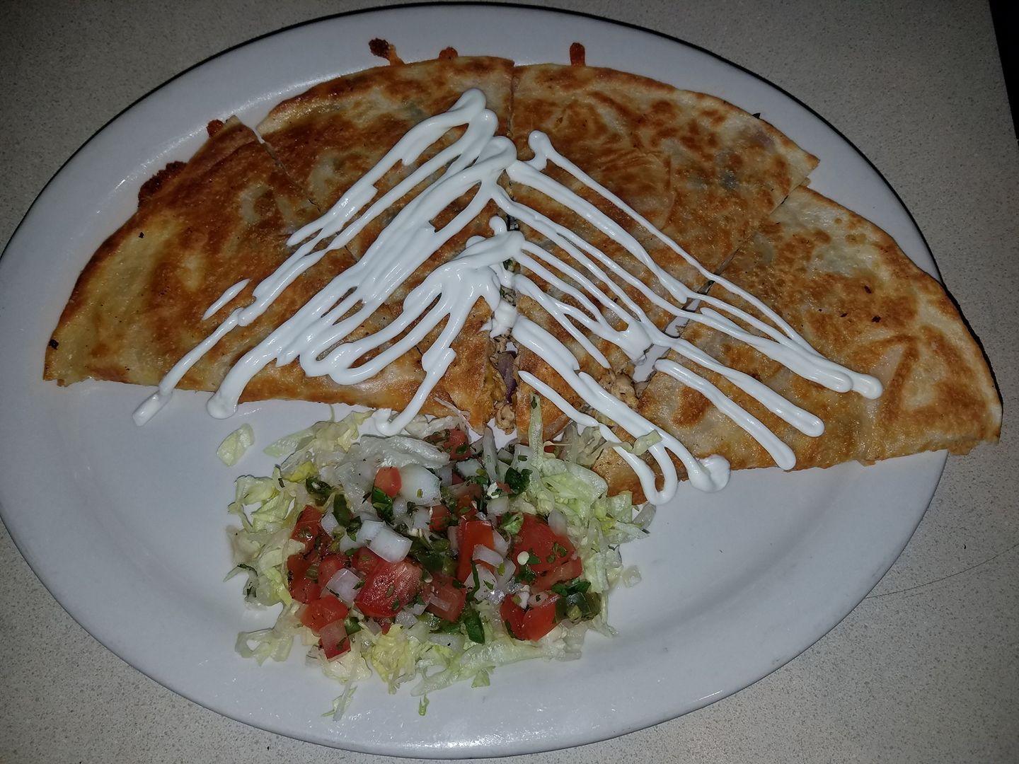 Order Quesadilla food online from Output Lounge & Sports Bar store, Chicago on bringmethat.com