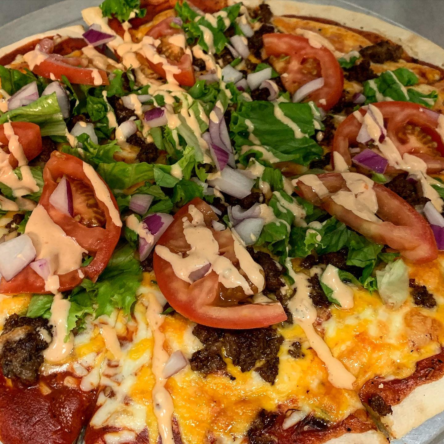 Order Cheeseburger Pizza food online from Pit Road Bar & Grill store, Charlotte on bringmethat.com