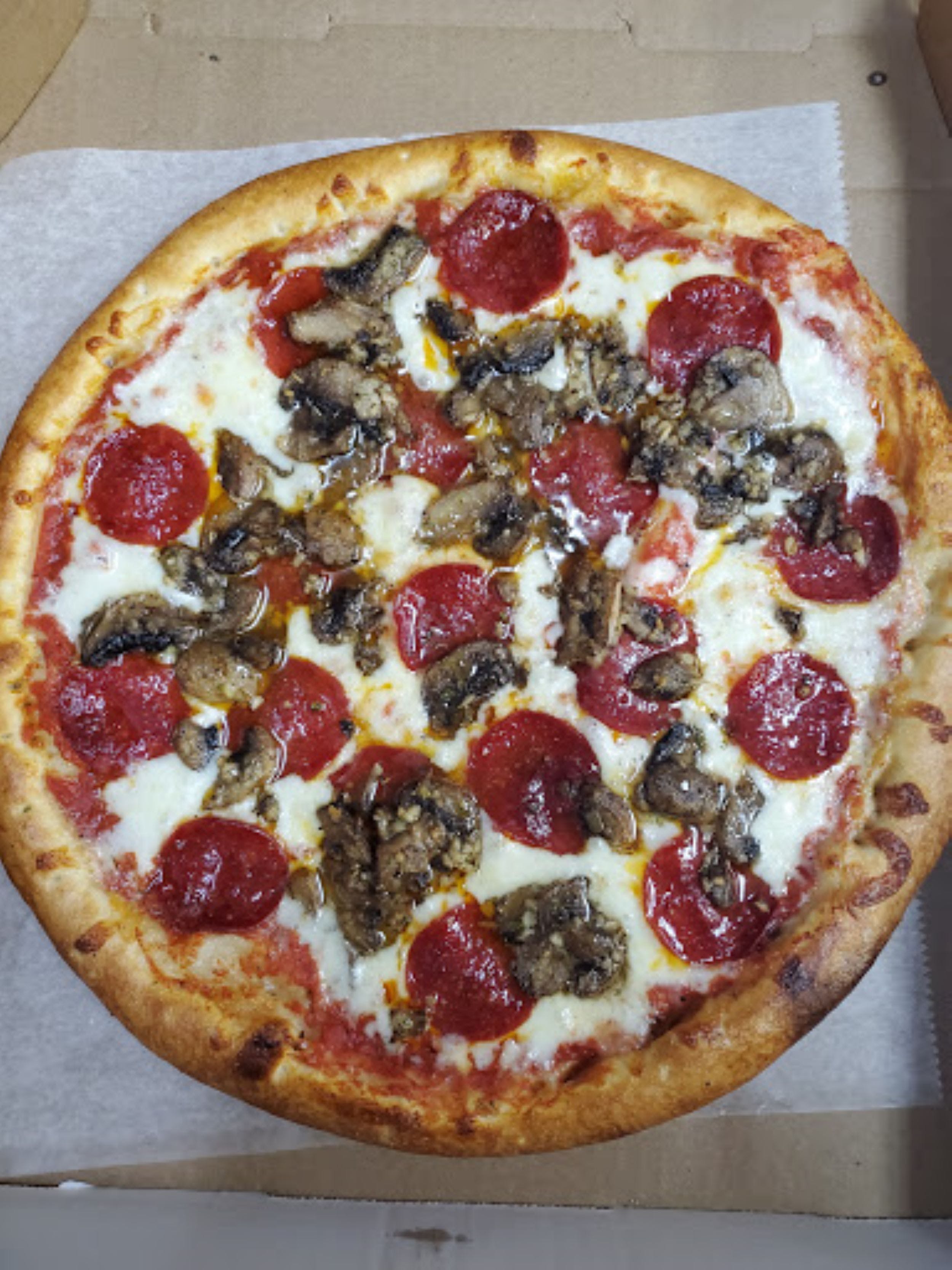 Order Meat Lover's Pizza - Small 12'' food online from Alex Kitchen store, Philadelphia on bringmethat.com