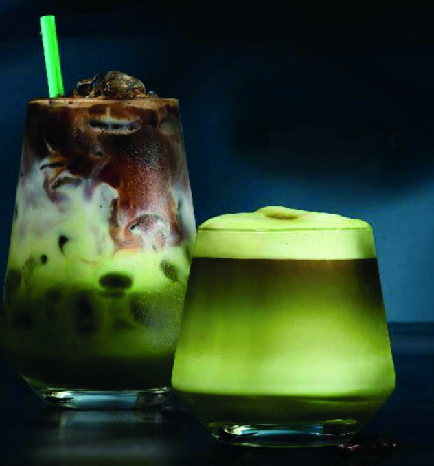 Order Matcha Iced Coffee food online from Gold Leaf Pastry Shop store, Linden on bringmethat.com