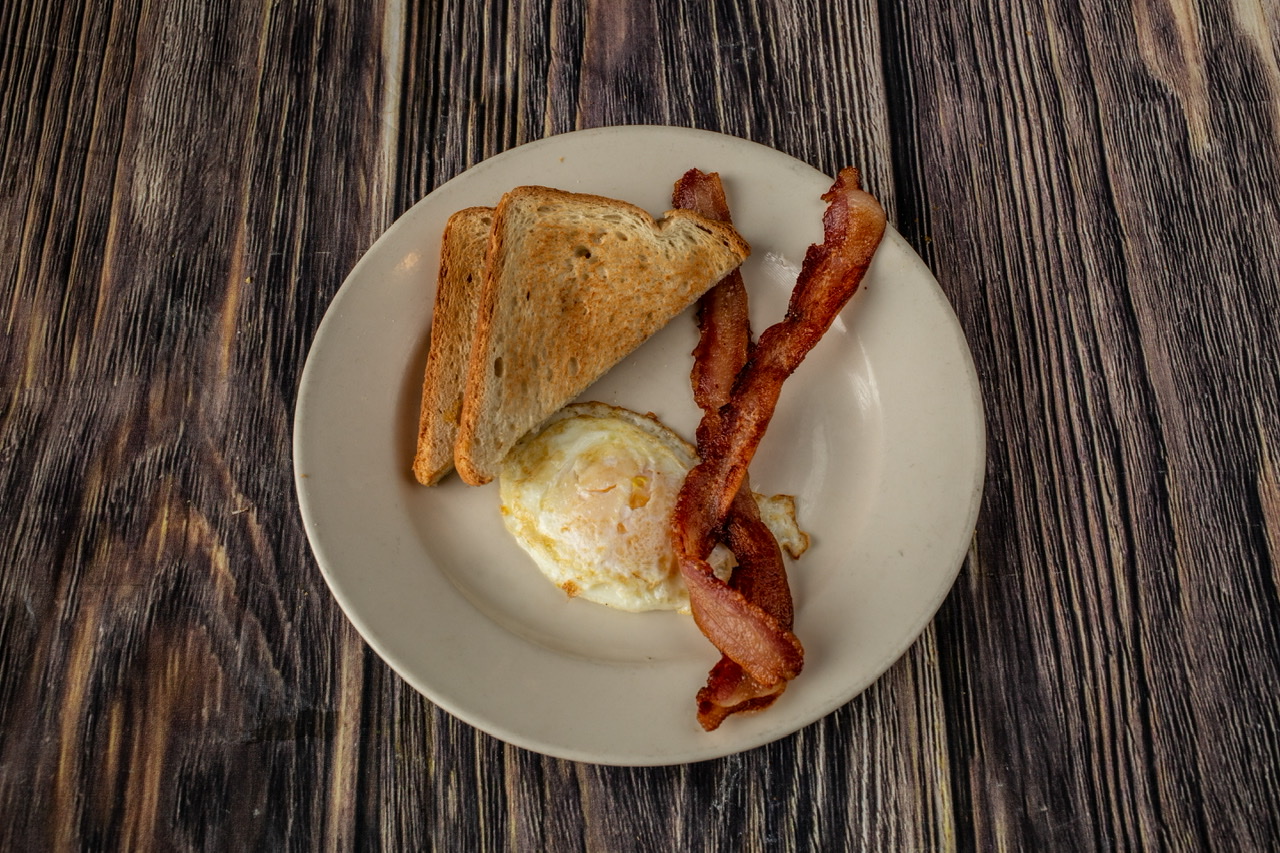 Order 1 Egg with 2 Bacon Strips and Toast food online from House of Pies store, Los Angeles on bringmethat.com