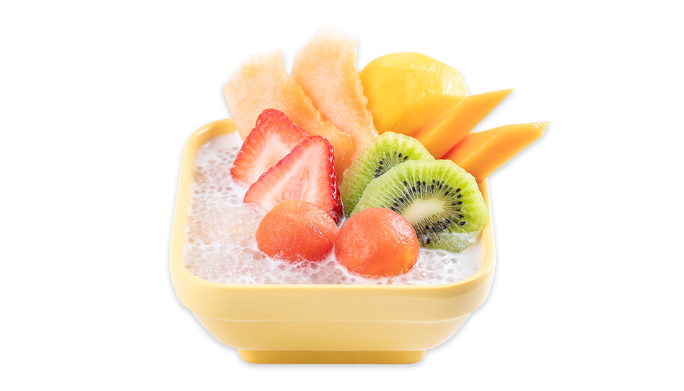 Order S1. Mixed Fruits Sago with Coconut Milk food online from Sweethoney Dessert store, Colma on bringmethat.com