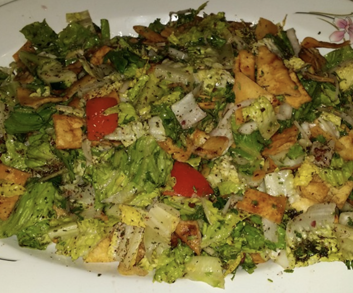 Order Fatoos Salad food online from Layalina Restaurant store, Arlington on bringmethat.com