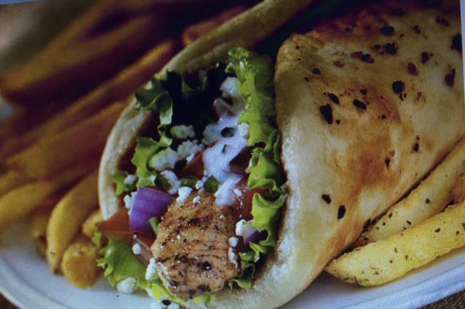 Order *** Chicken Gyro food online from Pizza Queen store, Providence on bringmethat.com