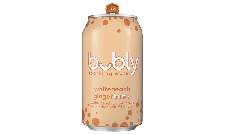 Order 12 oz Bubly White Peach Ginger food online from Mahana Fresh store, Charlotte on bringmethat.com