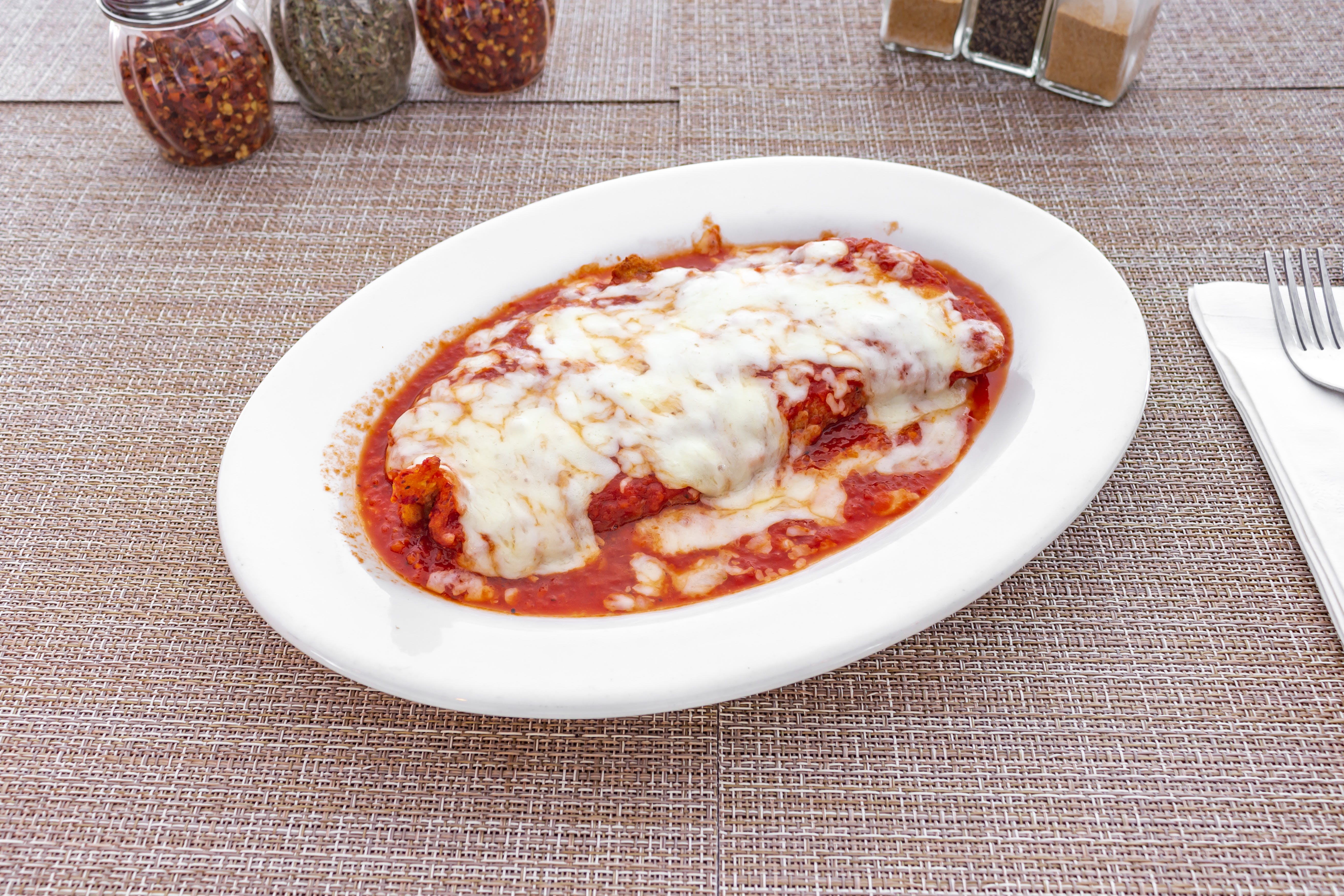 Order Grilled Chicken Parmigiana - Platter food online from Taste of Tuscany store, Wayne on bringmethat.com