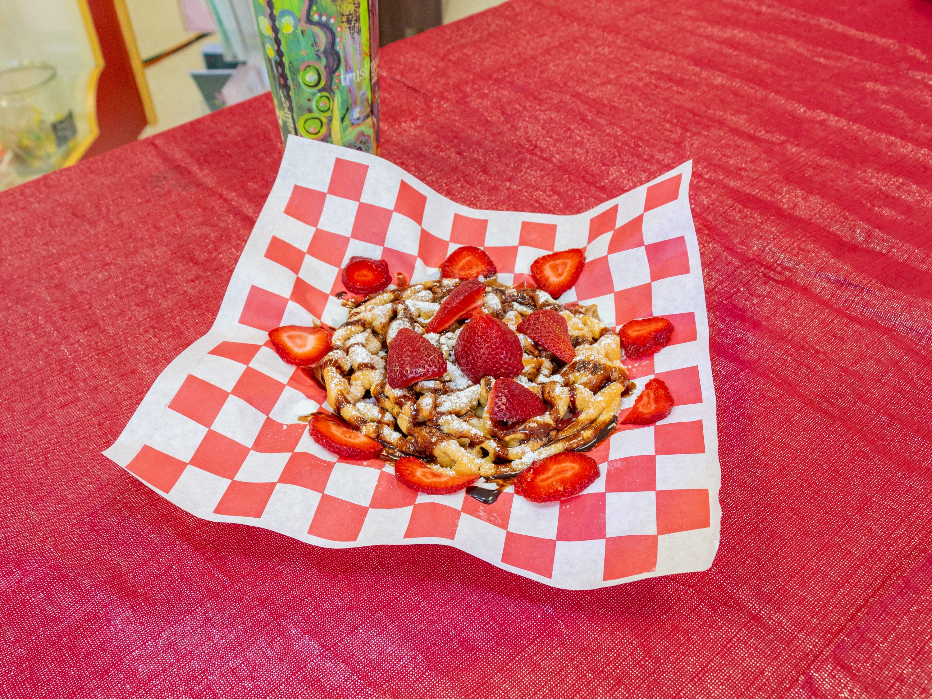 Order Fruit Funnel Cake food online from ROYAL BUTTERFLIES LLC store, Claymont on bringmethat.com