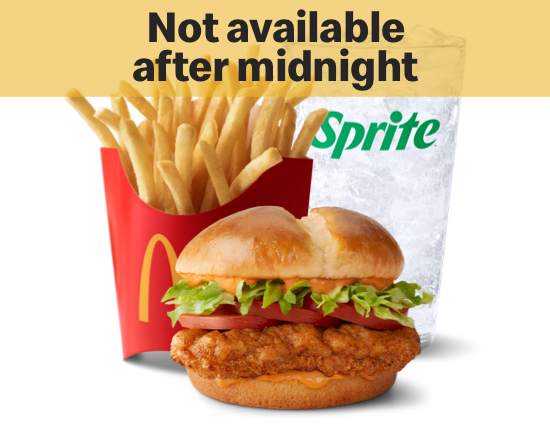 Order Spicy Deluxe Crispy Chicken Sandwich Meal food online from McDonald's store, Raleigh on bringmethat.com