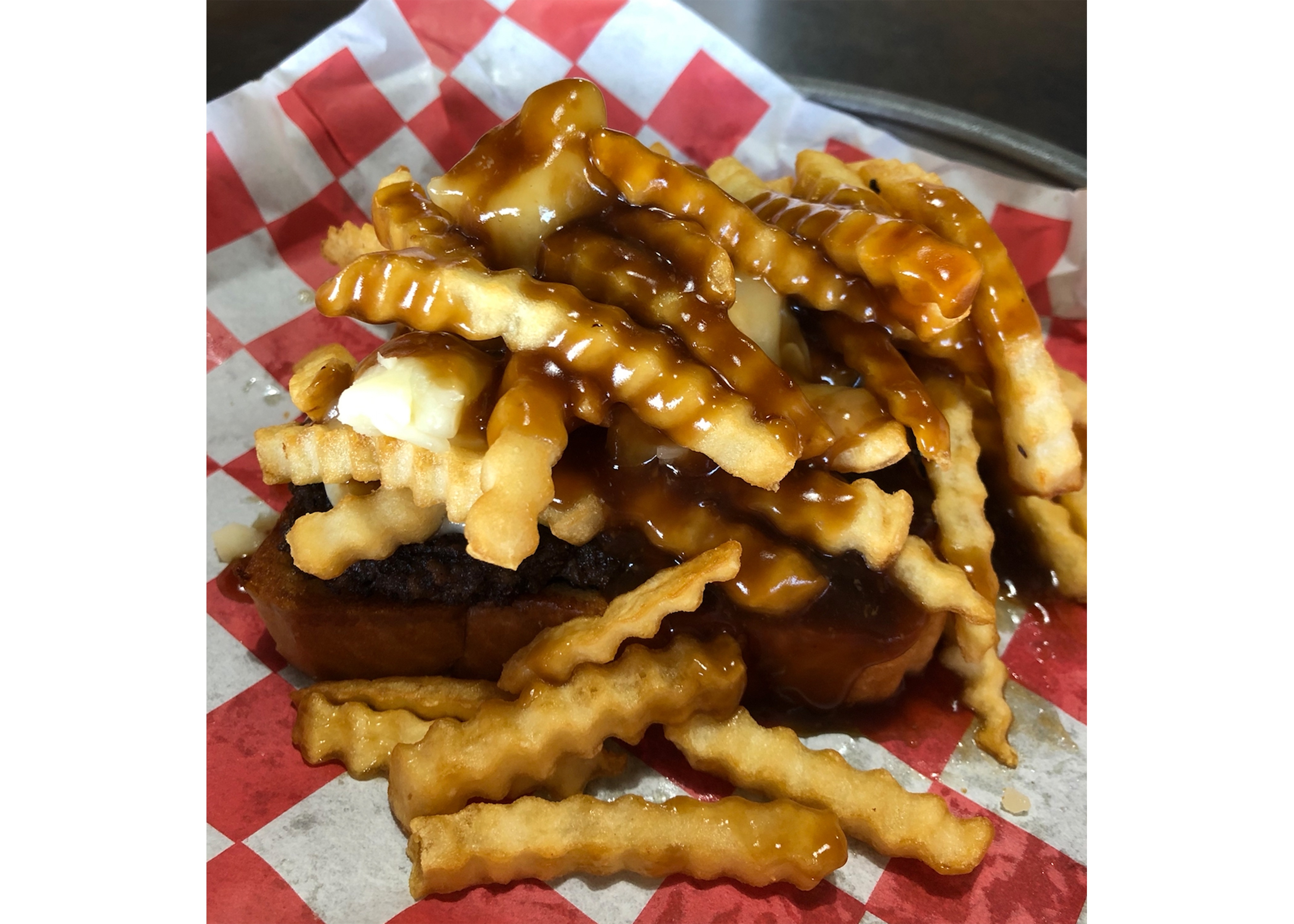 Order Poutine Burger food online from Gurty Burgers & Deli store, Newton on bringmethat.com