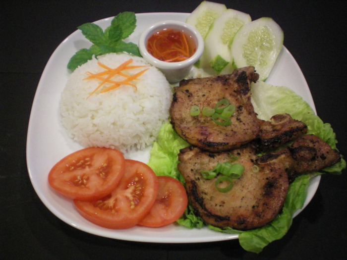 Order C1. Grilled Lemongrass Pork Chop food online from Pho Crystal store, Fairview on bringmethat.com