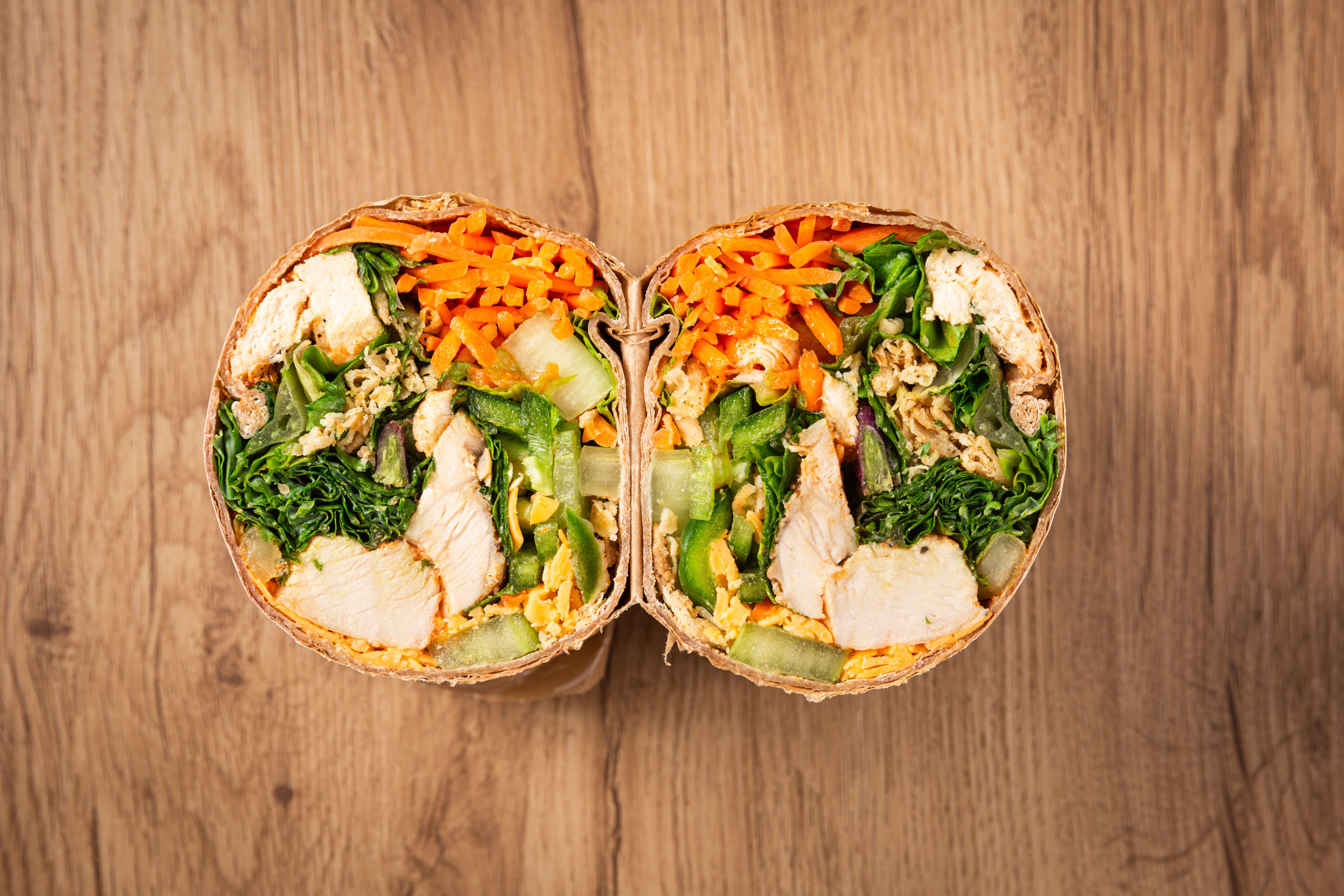Order The Buff Wrap food online from Simply Salad store, Los Angeles on bringmethat.com