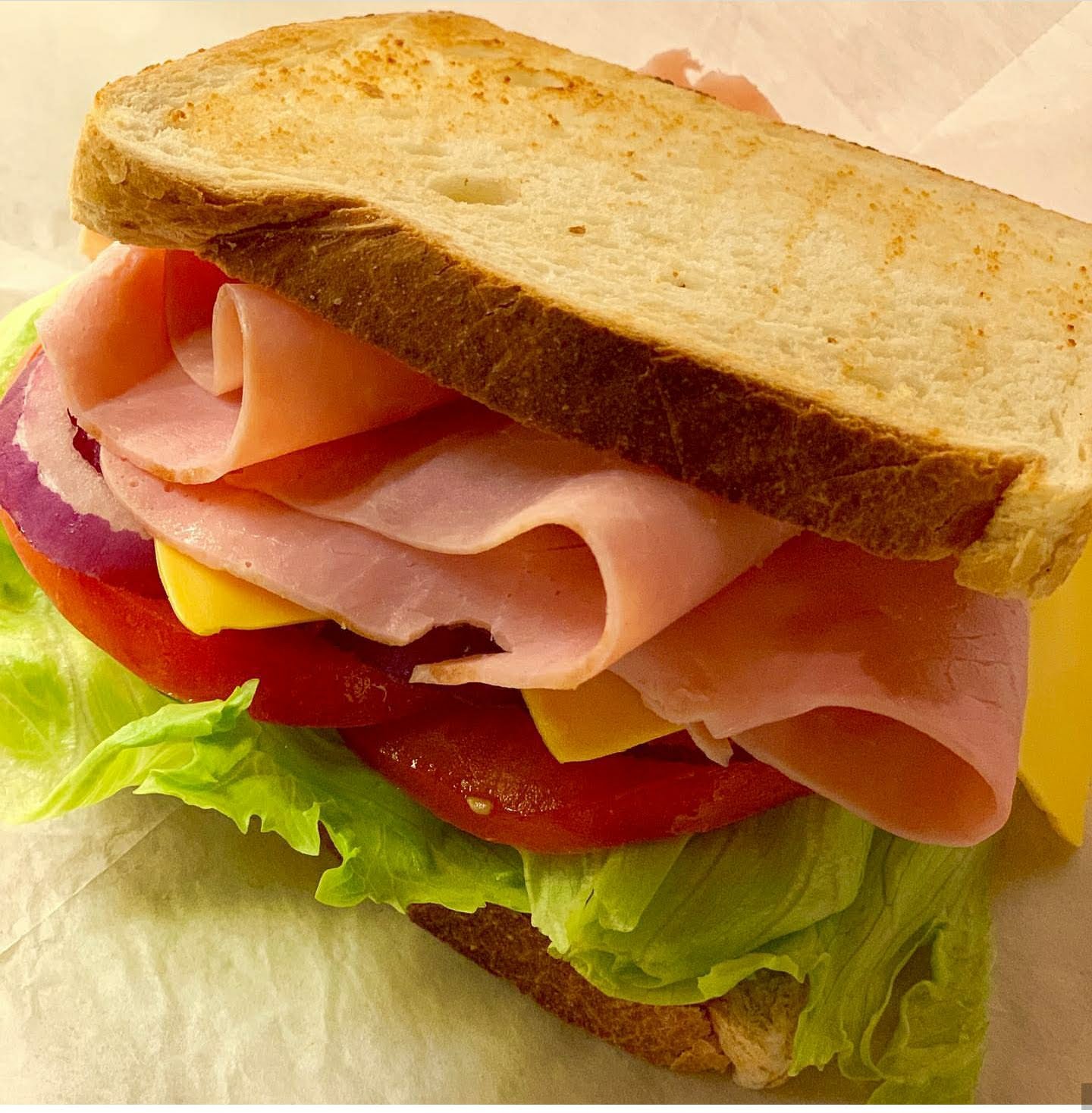 Order Ham Deli Sandwich food online from Bob Bagels store, Lyndhurst on bringmethat.com