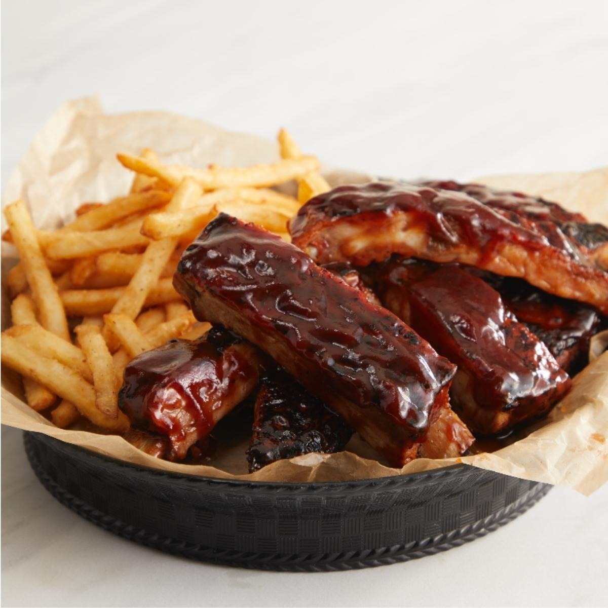 Order Barbecue Ribs Basket food online from Country Kitchen store, Chadron on bringmethat.com
