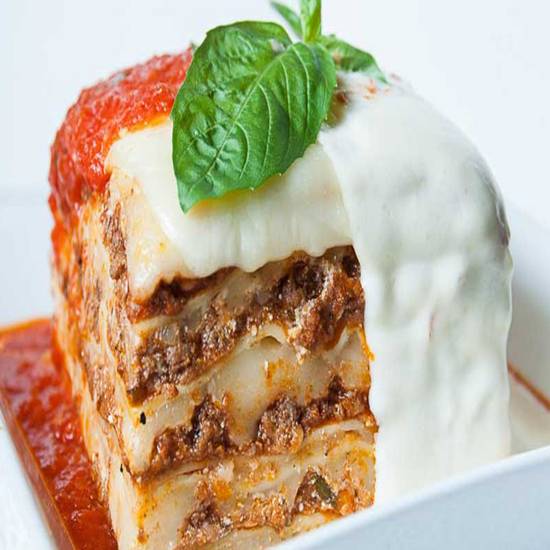 Order Lasagna alla Bolognese (Serves 1-2) food online from Filomena Ristorante store, Washington on bringmethat.com