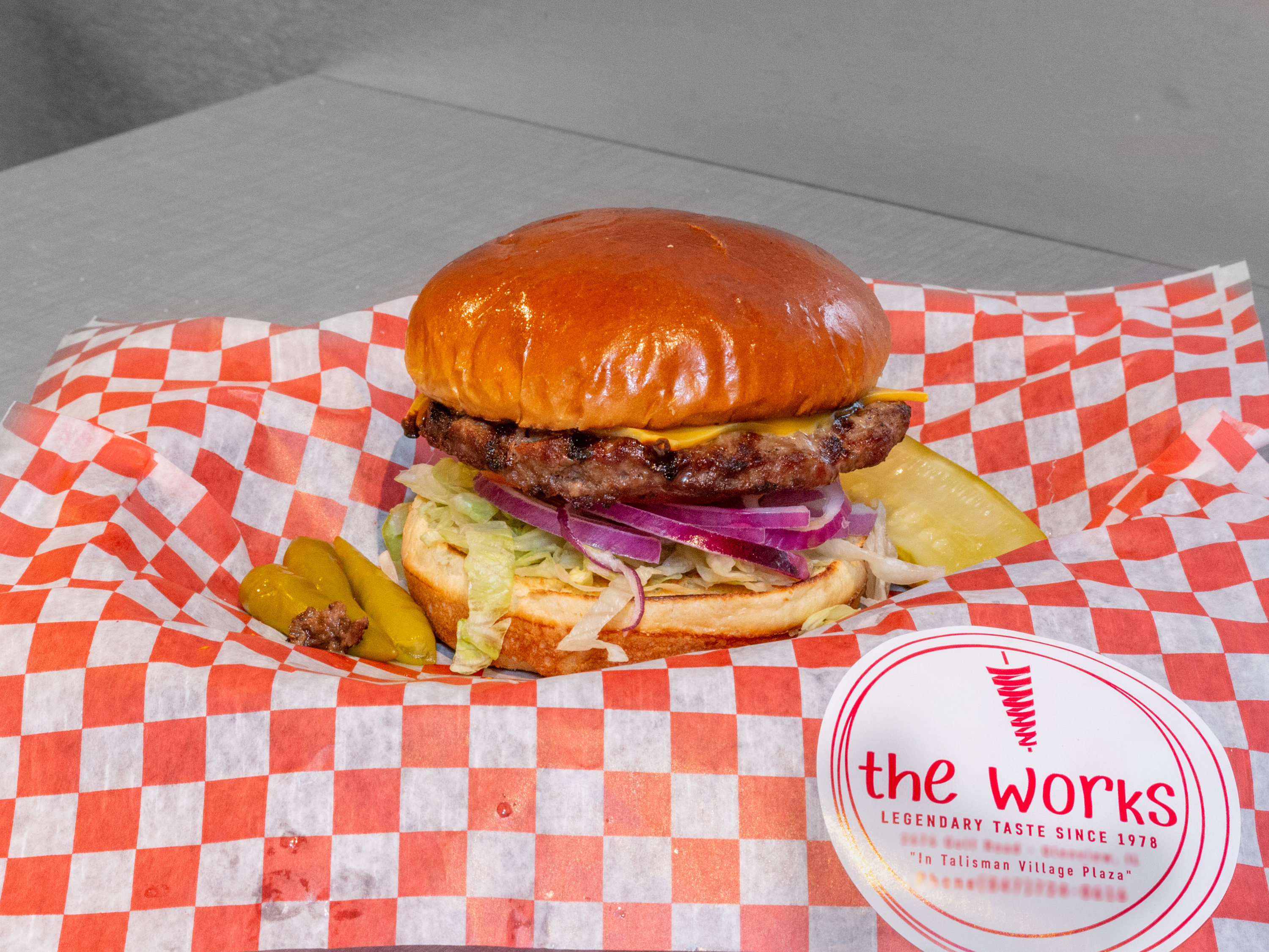 Order Cheese Burger food online from The Works store, Glenview on bringmethat.com