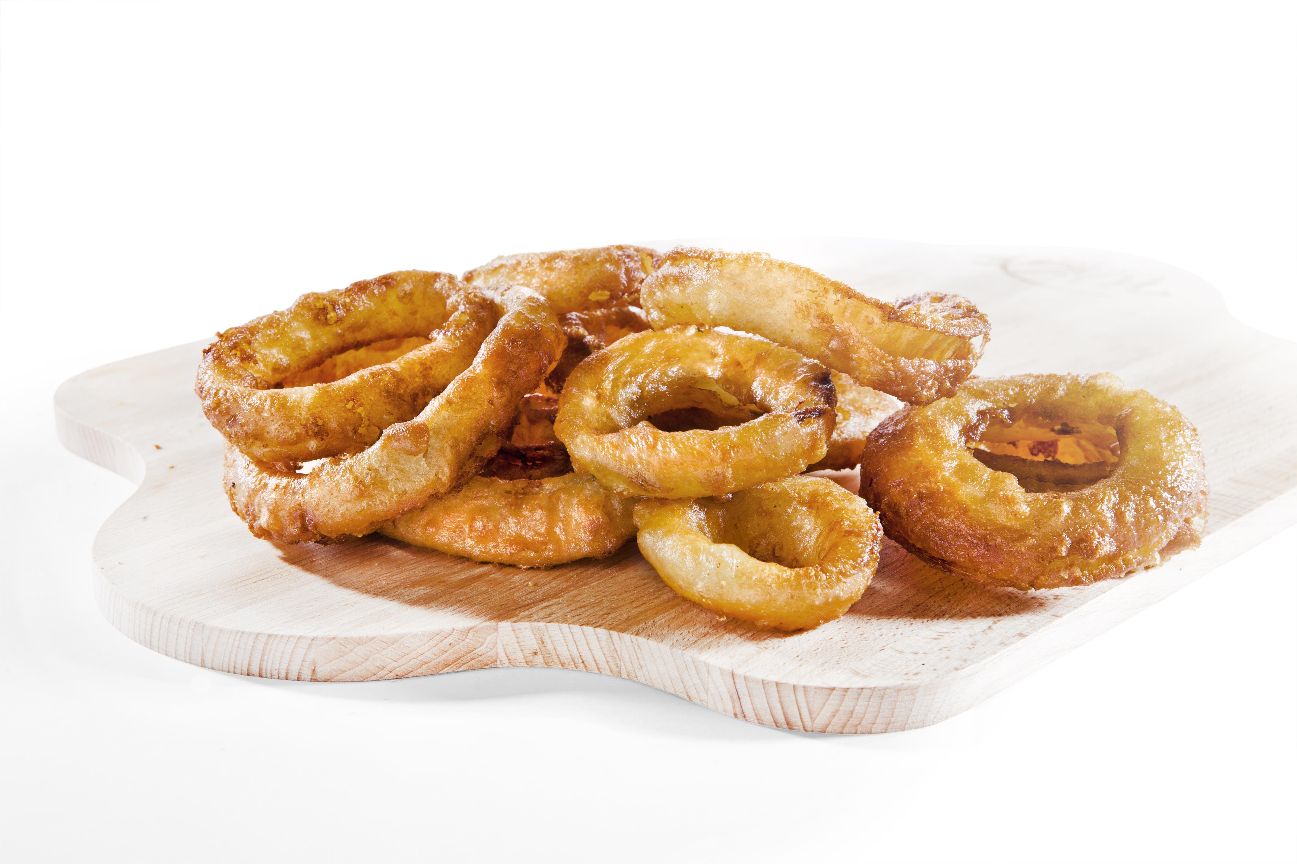 Order 8 oz. Onion Rings food online from Fox's Pizza Den store, Morgantown on bringmethat.com