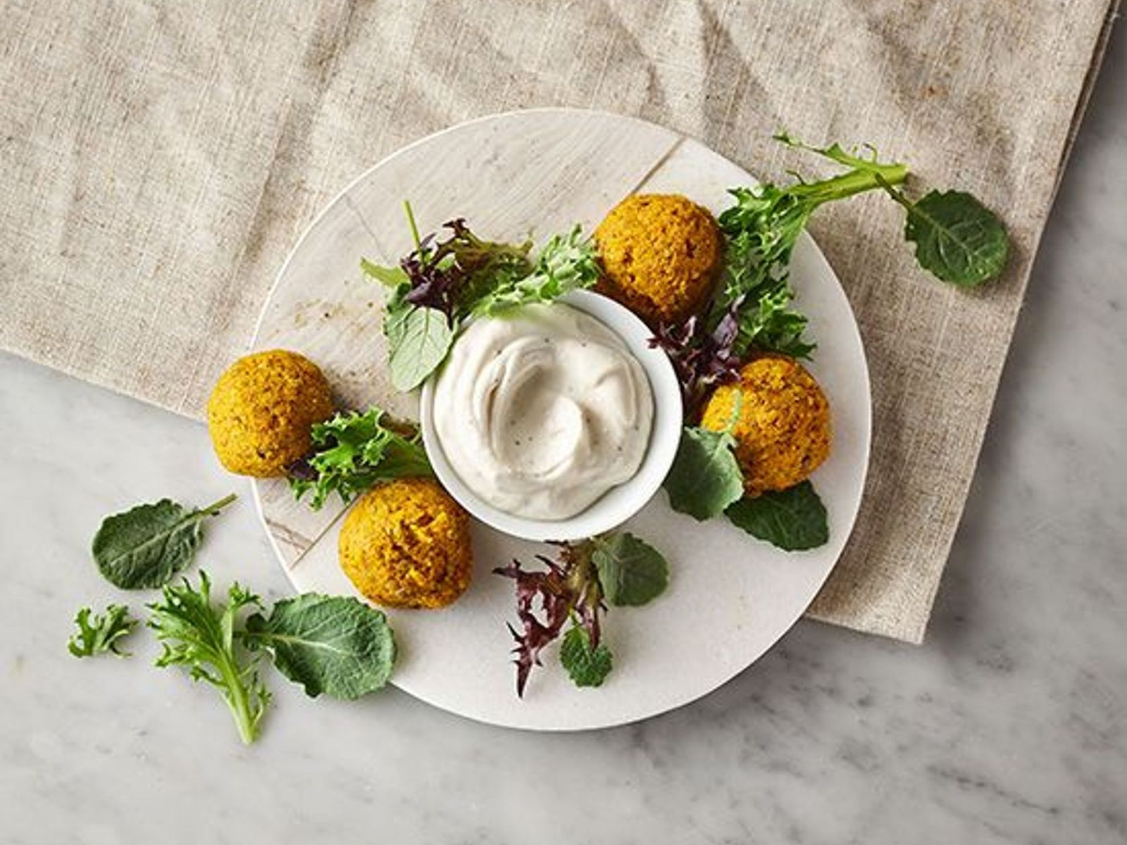 Order Carrot Keftedes w/ Aioli food online from Copper Branch store, Nashville on bringmethat.com