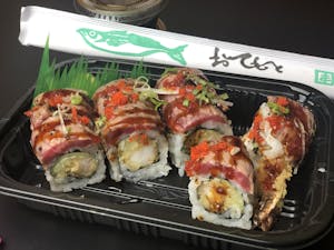 Order East Meet West Roll food online from Asuka Sushi Japanese Cuisine store, Mt Laurel Township on bringmethat.com