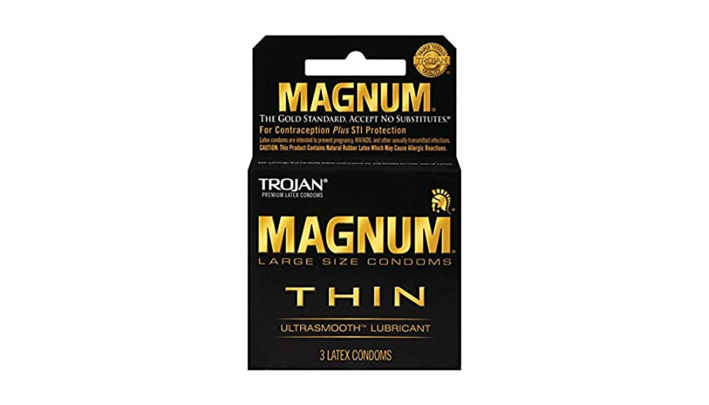 Order Trojan Magnum Thin Lubricated Condoms 3 CT food online from M & M Liquor & Jr Market store, Anaheim on bringmethat.com