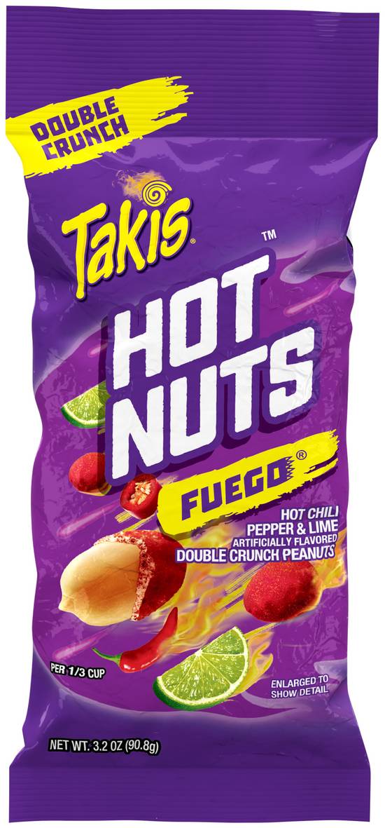Order Barcel Takis Hot Nuts Fuego Hot Chili Pepper & Lime (3.2 oz) food online from Rite Aid store, Yamhill County on bringmethat.com