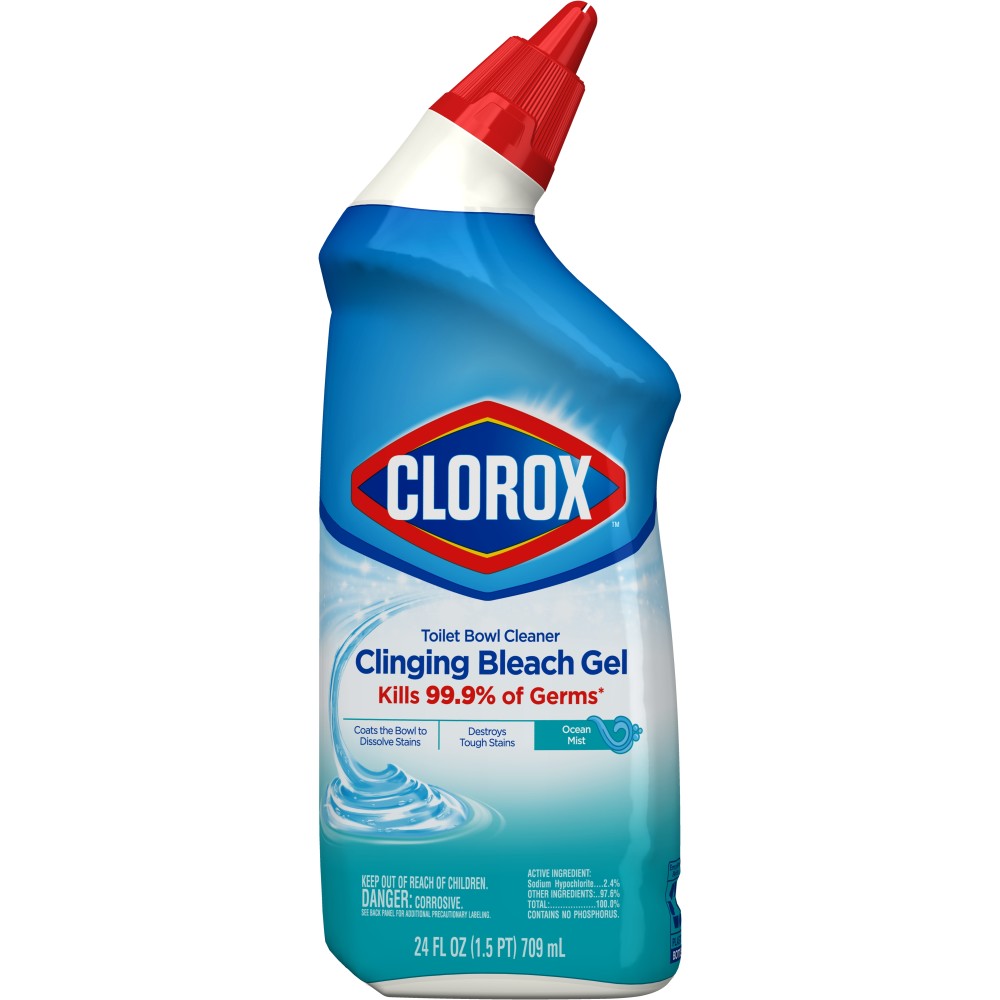 Order Clorox Toilet Bowl Cleaner Clinging Bleach Gel - Ocean Mist, 24 fl oz food online from Rite Aid store, Chino Hills on bringmethat.com