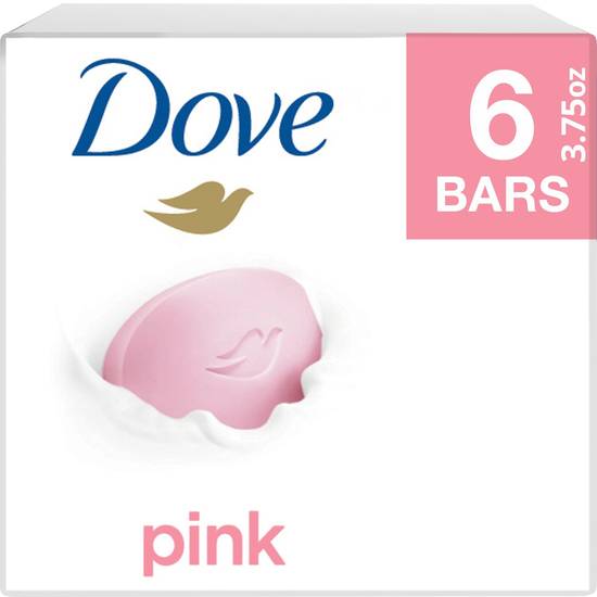 Order Dove More Moisturizing Than Bar Soap Pink Beauty Bar For Softer Skin, 3.75 OZ, 6 Bars food online from CVS store, FRANKFORT on bringmethat.com