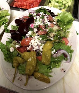 Order Greek Salad food online from Shawarma House store, Westland on bringmethat.com