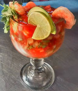Order 158. Shrimp Cocktail food online from La Tolteca store, Williamsburg on bringmethat.com