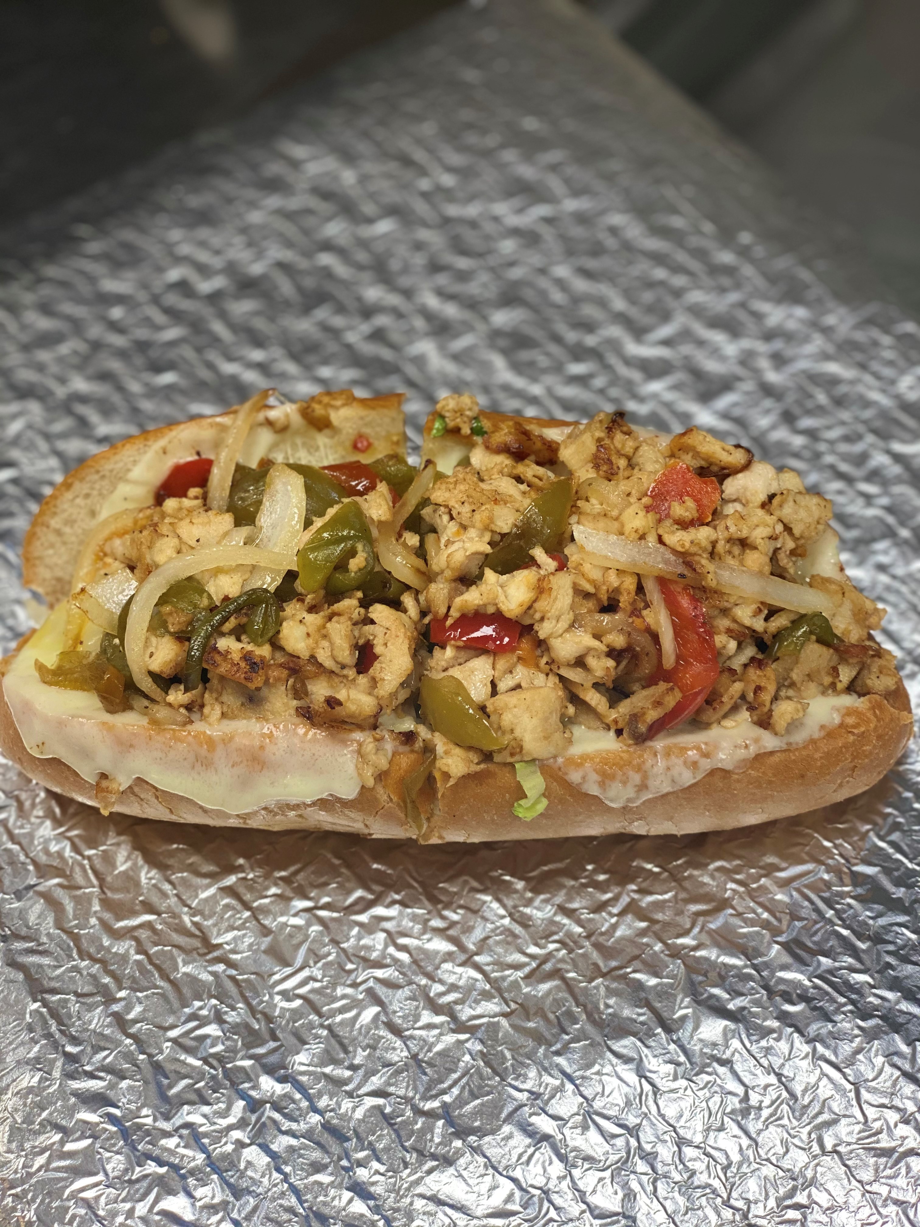Order Chicken Steak and Cheese Sub food online from Three Brothers Italian Restaurant store, Waldorf on bringmethat.com