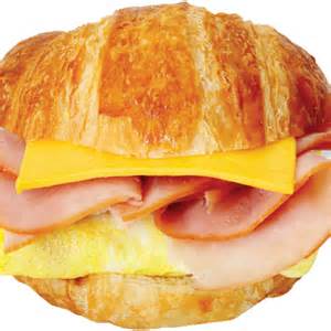 Order Ham, Egg and Cheese Croissant food online from Malenee Donuts store, La Porte on bringmethat.com