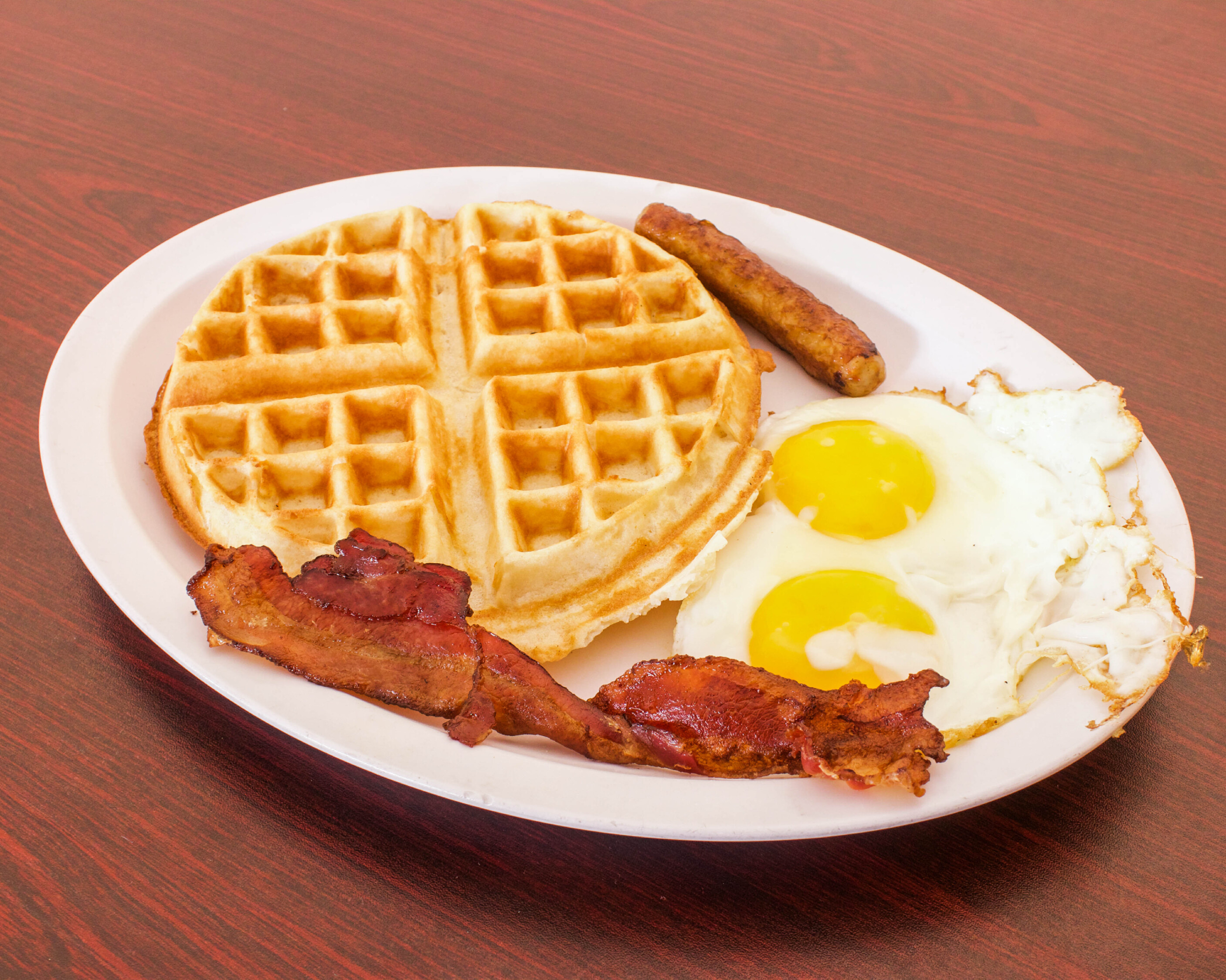 Order Waffle Deluxe food online from Cafe Of The Bay store, Oakland on bringmethat.com