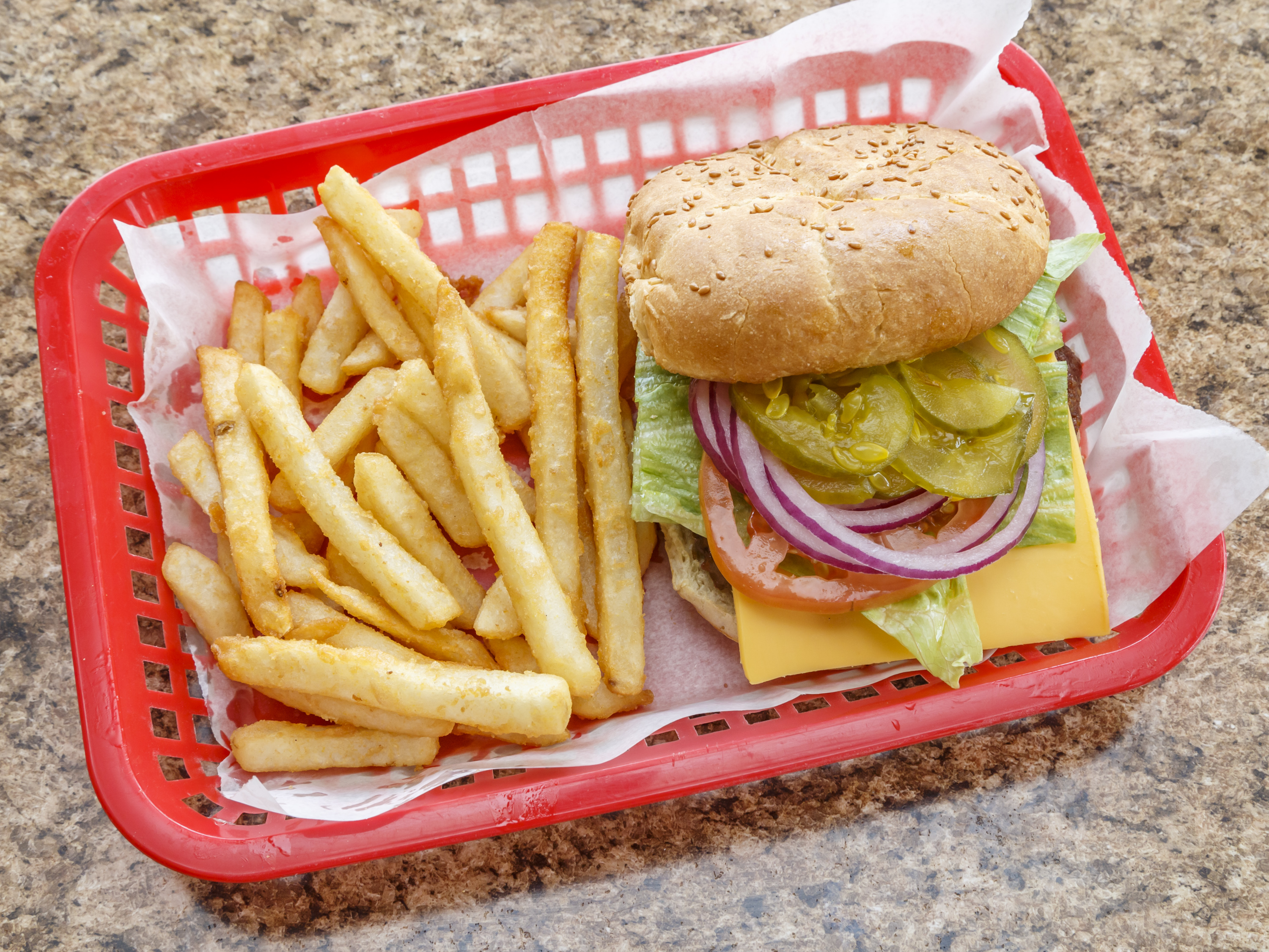Order Cheeseburger food online from Pizza Palermo store, Crafton on bringmethat.com
